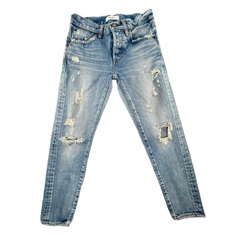 Moussy Vintage Jeans Blue 24 Japanese Distressed Denim